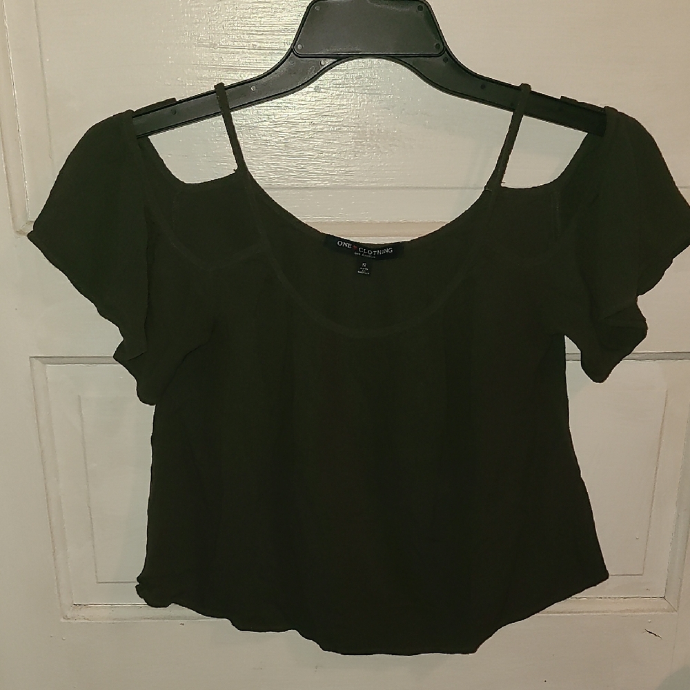 One Clothing Women's Dark Green Crop Top